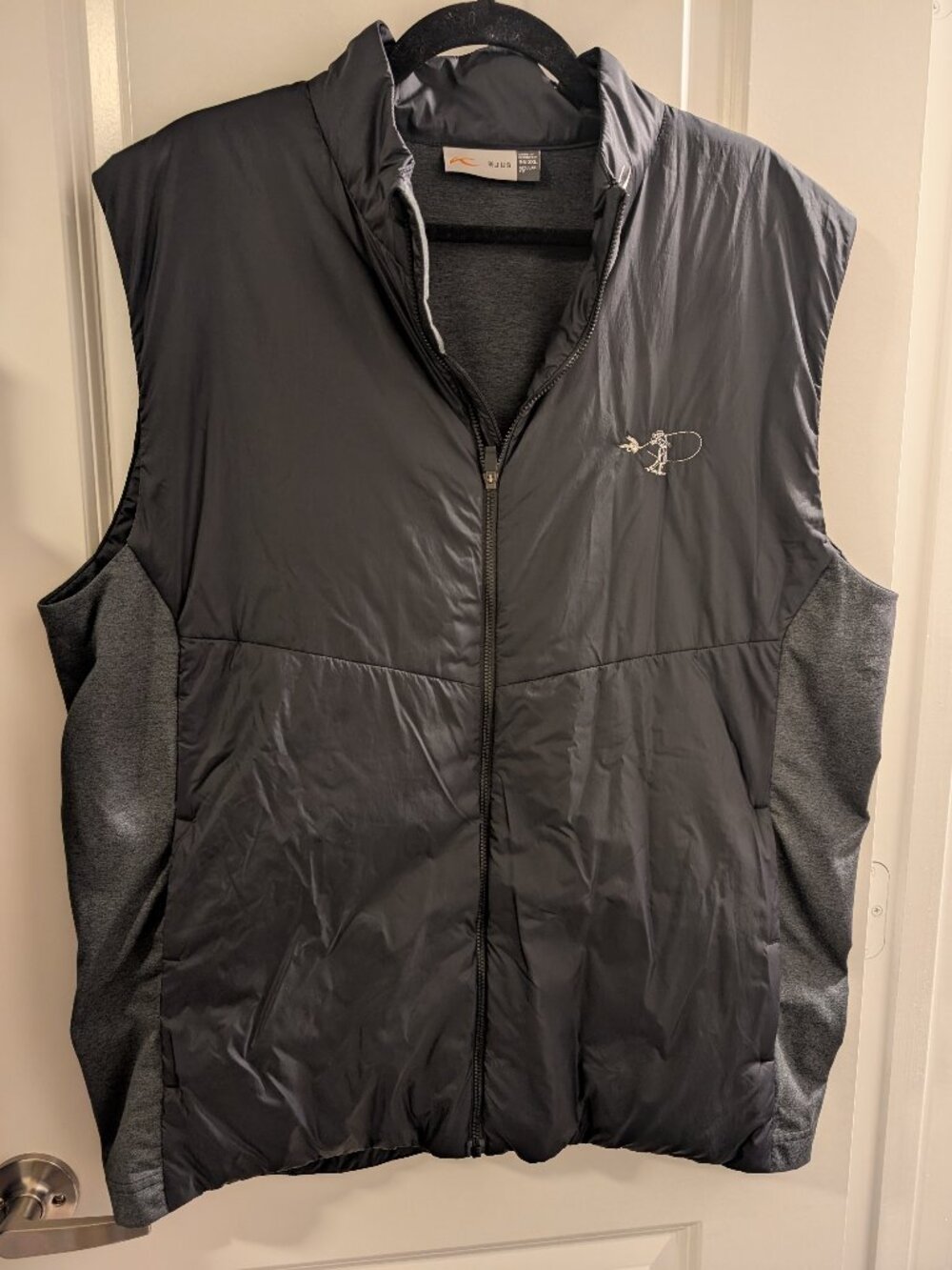 Performance Hybrid Vest KJUS Men’s 2XL Full Zip Black with Gray Accents